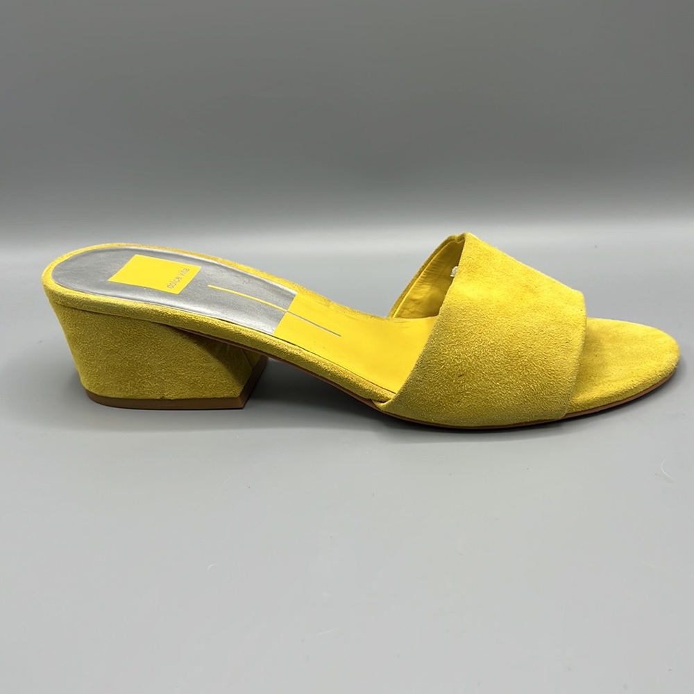 Dolce Vita Suede Block Heel Slide On Sandals